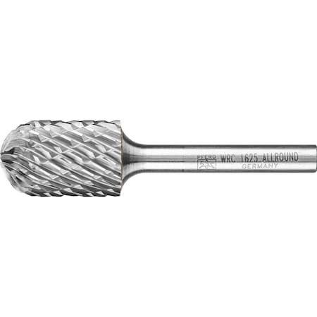 Pferd Carbide Bur - Cylind. (radius end), OMNI cut - 5/8" x 1" x 1/4" Shank - SC-6 28030